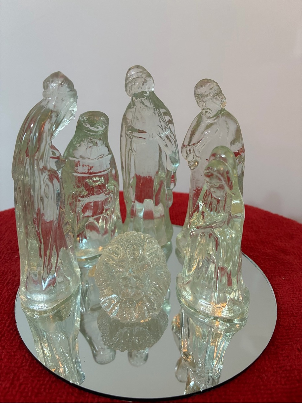 Windsor Collection Glass Nativity Figurine Set - Decorative Holiday Home Art